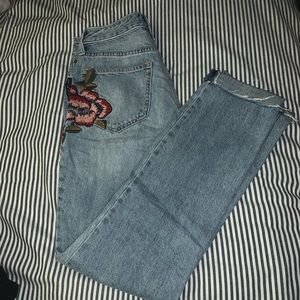 abercrombie embroidered “annie girlfriend” jeans
